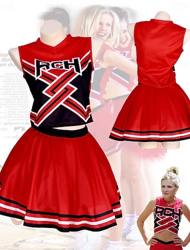  Rivalità tra cheerleader ragazza pon pon Torrance Shipman Costume Cosplay for Per donna Adulti Halloween Carnevale Performance