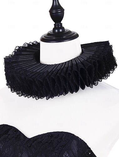  روكوكو فيكتوريا عصر النهضة طوق الكشكشة الإليزابيثي النبيل نبيلة ملابس تنكرية للجنسين عيد الرعب مهرجان أداء LARP رن فير بالغين طوق كل الفصول