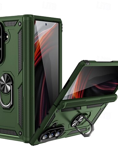  puhelin Etui Käyttötarkoitus Samsung Galaxy Z-taitto 7 Z Taita 6 Z Fold 4 Takakuori Magneetti Tukijalka Sormussolki Panssari TPU PC