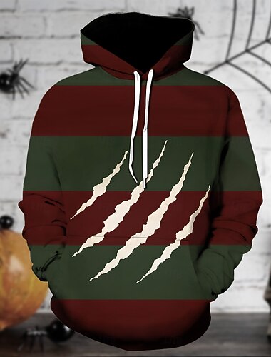  סיוט ברחוב אלם פרדי קרוגר קפוצ'ון Pullover דמות גרפי עבור בגדי ריקוד גברים בגדי ריקוד נשים יוניסקס מבוגרים האלווין (ליל כל הקדושים) קרנבל הדפסת תלת מימד הצגה מפלגה