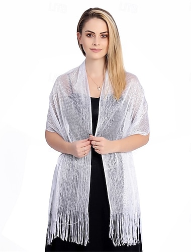  châles et étoles pour femmes pour robes de soirée, châles à paillettes, cape de mariée à franges pour mariée et demoiselle d'honneur
