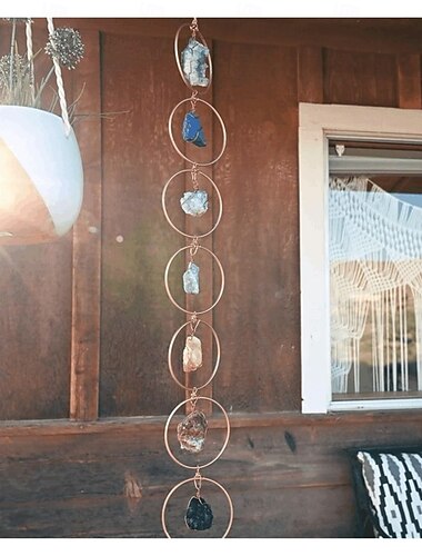  Kristal 7 chakra edelsteen muur kamer decoratie boom des levens ornament hangend huis chakra kristallen decoratie natuursteen