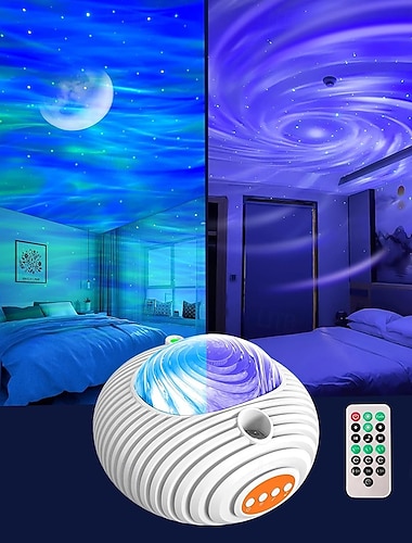  Star Projector Dual Effect Night Light,Christmas Gift Lights Aurora and Moon Galaxy Projector for Bedroom 14 Colors and White Noise Projector Light Timer & Remote Control for Kids Adults Room Decor
