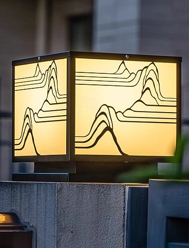  luci a palo da esterno a LED da 30 cm, luci a colonna da esterno in stile nordico, luci per pali di recinzione, impermeabili IP54 per terrazze, adatte per pilastri in pietra di porte, lampioni da