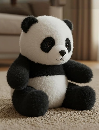  Panda di peluche di 11,8 pollici guarigione emotiva a richiesta panda di peluche realistico per supporto emotivo panda di peluche con pelliccia ultra-morbida l'abbraccio comfort che hai regalo di