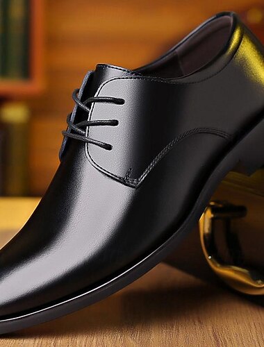  scarpe derby nere classiche da uomo: scarpe eleganti e lucide con lacci per riunioni di lavoro, abbigliamento da ufficio e occasioni speciali