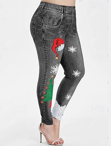 Damskie Jeansy z nadrukiem denimowym Legginsy do jogi Wyszczuplenie brzucha Wysoka talia Obuwie sportowe Pilates Bieganie Doły Święta Czerwony Niebieski Fioletowy Jesień Sport Odzież sportowa   Damskie Jeansy z nadrukiem denimowym Legginsy do jogi Wyszczuplenie brzucha Wysoka talia Obuwie sportowe Pilates Bieganie Doły Święta Czerwony Niebieski Fioletowy Jesień Sport Odzież sportowa