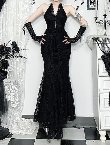 Dame Lang kjole Maxikjole Festkjole Sommerkjole Mote Moderne Daglig Aftenselskap Helg Normal عادي Ermeløs Grimehals Svart Sommer Vår   Dame Lang kjole Maxikjole Festkjole Sommerkjole Mote Moderne Daglig Aftenselskap Helg Normal عادي Ermeløs Grimehals Svart Sommer Vår
