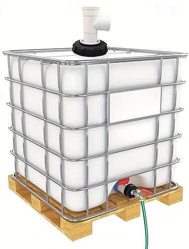  Tilbehør til IBC-tonnfat, plastlokk til tonnfat 165 mm med filternett, topplokk til tonnfat, filter til tonnfat