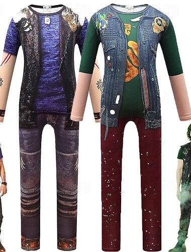  Zombie škola Lord Zedd Zentai obleky Kostým Film Cosplay kostým Filmové kostýmy for Pánské Chlapecké Dětské Dospělé předvečer Všech svatých Plesová maškaráda Výkon předvečer Všech svatých