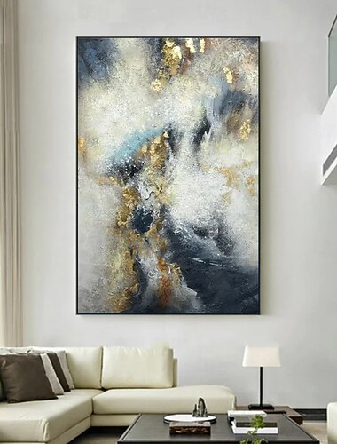  Настенное искусство, декоративная золотая фольга, холст, масляная живопись, современная абстрактная живопись, настенная картина для гостиной, постеры, печать