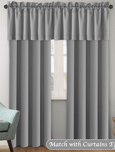  Hochdichte, einfarbige, kurze Verdunkelungsvorhänge, Fenstervorhänge für Schlafzimmer, schlichter, wärmeisolierter Volant, moderne, minimalistische kleine Fensterverkleidungen