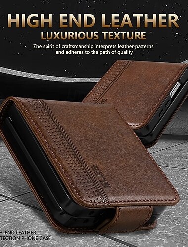  puhelin Etui Käyttötarkoitus Samsung Galaxy Z-kääntö 7 Z Flip 6 Z Flip 5 Z Flip 4 Takakuori Korttipaikka Iskunkestävä Retro TPU PU-nahka