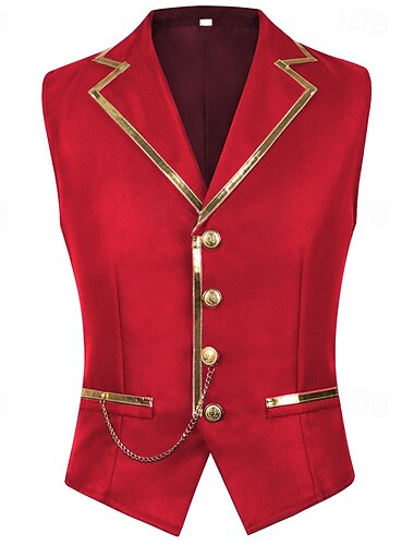  Retro / vintage Medieval Renascentist Γιλέκο Vestă Prinţ Nobil Costume de fancy Bărbați Fantezie Regal Halloween Carnaval Mascaradă Petrecere și seară Adulți Vestă Toate Sezoanele