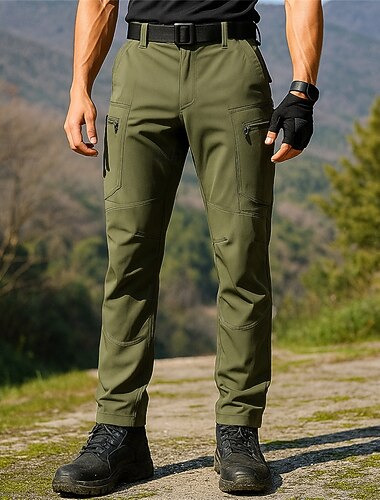 Муж. Боевые штаны Брюки карго Штаны для туризма и прогулок На открытом воздухе Стандартный Водонепроницаемость С защитой от ветра Брюки Карман Черный Военно-зеленный Отдых и Туризм Охота Восхождение