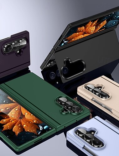  puhelin Etui Käyttötarkoitus Samsung Galaxy Z-taitto 7 Z Taita 6 Z Fold 5 Z Fold 4 Takakuori Tukijalka Iskunkestävä Retro PC