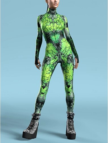  Trajes Zentai estampados Traje de cosplay Body Estampado Disfraz de carnaval Traje de Cuerpo Completo Hombre Mujer Chico Disfraz Sexy Víspera de Todos los Santos Traje para Rendimiento Fiesta