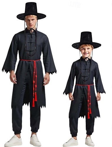  Koreansk idolinspirerad Popstjärna Kostym hanbok Vacker klänning Koreansk traditionell Virtuell idol Film-cosplay for Herr Pojkar Barn Vuxna Halloween Karnival Prestanda Comic Con Anime Expo