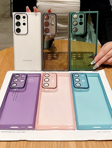  هاتف غطاء من أجل سامسونج جالاكسي ق 25 S25 إيدج S24 س24 FE S23 Ultra Plus S22 بلس ألترا A16 A55 5G أ35 5G A25 غطاء خلفي ضد الصدمات لون متغاير سيليكون