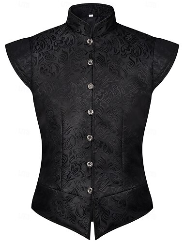  Rococó Victoriano Renacimiento Chaleco Príncipe Noble Jacquard Disfraz Hombre Víspera de Todos los Santos Carnaval Rendimiento LARP Feria Ren Adulto Chalecos