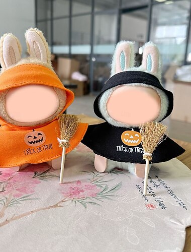  Poupée Halloween citrouille vêtements poupée vêtements ensemble mignon costume habillage tenues accessoires pour poupée de 6,69 pouces (pas de poupée)