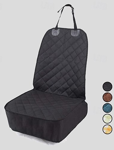  Cubierta de asiento de coche para mascotas de tela Oxford Alfombrilla para perro del pasajero delantero Cojín para mascotas en vehículo A prueba de agua y resistente a la suciedad