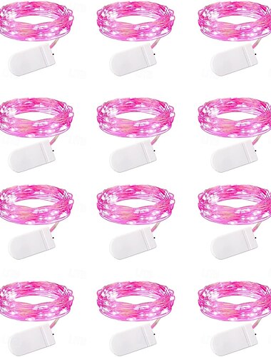  2M أضواء سلسلة 20 المصابيح أبيض دافئ أبيض أحمر أضواء الأسلاك النحاسية عيد الرعب ضد الماء عطلة بطاريات تعمل بالطاقة