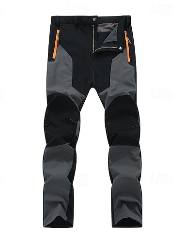  Herren Wanderhosen Fleecegefütterte Hosen Softshellhosen Winter Außen Thermowarm Winddicht Reißverschlusstasche Elastisch Hosen Unterteile Elastischer Bund Schwarz Armeegrün Fleece Jagd Angeln