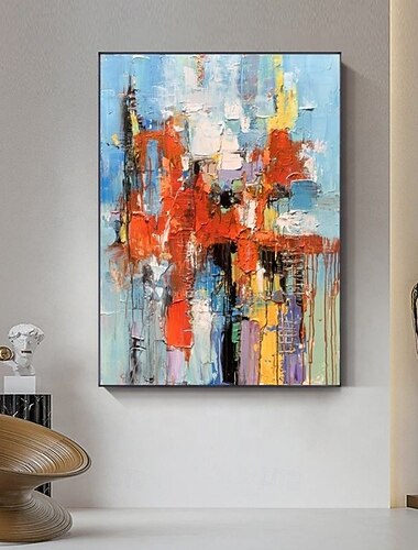  ručně dělaný nůž barevný blok olejomalba na plátně abstraktní textura dekorativní plakáty velké nástěnné umění obraz moderní bytové dekorace obývací pokoj kancelář dárek