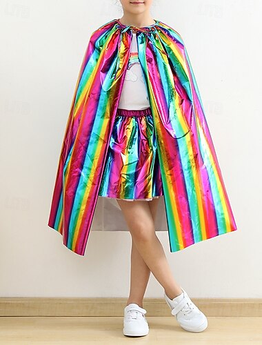  kirjaviikko 2026 lasten tyttöjen halloween-viitta yksivärinen muoti ulkoilutakki päällysvaatteet 4-12 vuotta syksy hopea musta pinkki