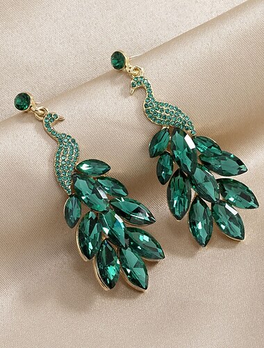  Pendients de aro Estilo retro Pera Gota Vintage Moda Importante Aretes Joyas Rosa oscuro / Turquesa / Rosa claro Para Boda Fiesta Festivos 1 Par