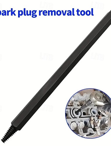  Kit d'outils de démontage de bougie d'allumage, taraud à filetage inversé hexagonal, clé à douille de 18,5 cm pour la réparation du moteur de voiture, compatible avec la plupart des véhicules