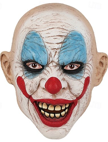  Joker Clown Halloween Masque Horreur Effrayant Tête pleine Adulte Homme Femmes Halloween Carnaval Performance Soirée Déguisements d'Halloween faciles Se déguiser