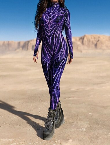  Wzorzyste garnitury Zentai Kostium Cosplay Body Drukowanie Strój karnawałowy Kombinezon zentai Męskie Damskie seksowny kostium Halloween Kostium na Spektakl Impreza Bal maskowy Dla dorosłych