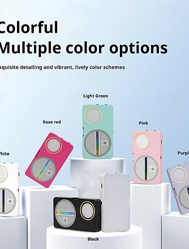  مصباح فيديو LED 1200 أمبير/ساعة أضواء كاميرا محمولة قابلة لإعادة الشحن 3 تأثيرات إضاءة للتصوير الفوتوغرافي لتصوير الفيديو الشخصي