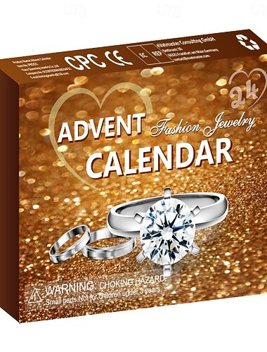  Christmas Advent Calendar Jewelry 2025, 24 Days Countdown Holiday Jewelry Set with Rings, Necklaces & Earrings, Xmas Gift for Girls Teens Women