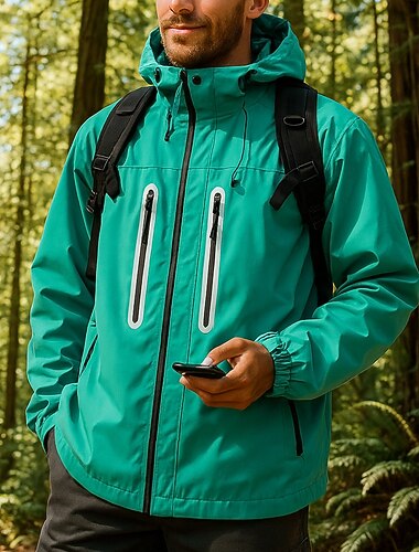  Męskie Větrovka Kurtka Softshell Kurtka turystyczna Na wolnym powietrzu Wodoodporny Odporność na wiatr Ubrania turystyczne Ubrania turystyczne Wiosna Jesień Top Kemping / turystyka / eksploracja