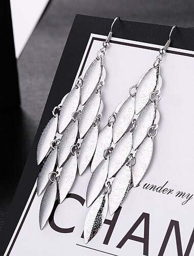  orecchini pendenti classici orecchini a foglia gioielli argento / nero / oro per matrimonio regalo di halloween festa quotidiana