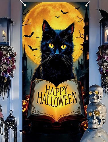  Halloween Σκελετός 森林 Φαντασία Σαλόνι Διακοσμήσεις τοίχου πόρτα φόντο