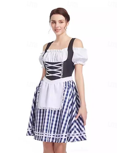  Carnaval Oktoberfest Jurken Dirndl hulp in de huishouding Bavarian Duits München Weiden Dames Carnaval Bierfestival Doek in traditionele stijl