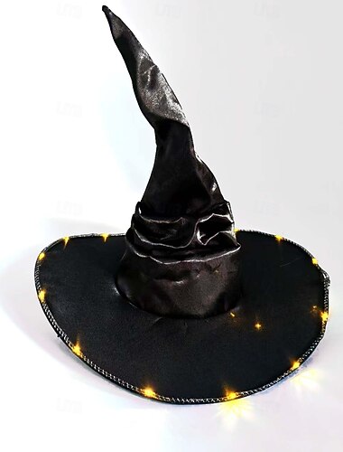  Heks Halloween Hoeden Gloed in het donker Led-verlichting Kinderen Volwassenen Dames Voor meisjes Halloween Carnaval Prestatie Feest Gemakkelijke Halloween-kostuums Aankleden