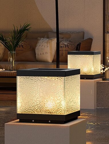  Lampada da esterno a LED, lampada da terra impermeabile, per cortile, portico, patio, esterno, terrazza, garage, cortile, lanterna da terra esterna
