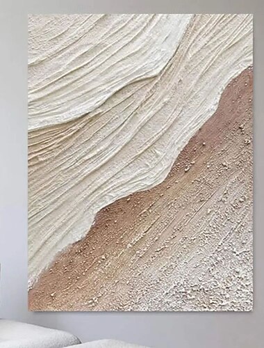  handgefertigte 3D-Wellen-Küsten-Ölgemäldelandschaft mit lebendiger Farbpalette und strukturierten Pinselstrichen, die meisterhafte Schichttechniken für die Heimdekoration zeigen