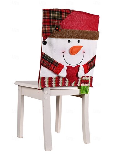  χριστουγεννιάτικο κάλυμμα καρέκλας με σχέδιο κούκλας διακοπών καρέκλα και σκαμπό καπέλο νέα ευρωπαϊκή διακόσμηση σπιτιού εορταστικό χριστουγεννιάτικο πάρτι αξεσουάρ καθισμάτων για τραπεζαρία σαλόνι