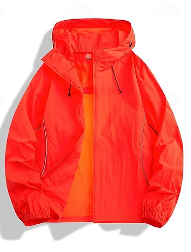  Per donna Giacca Casual Protezione Solare Confortevole Cerniera Tasca Moda All'aperto Semplice Uscire Weekend Cerniera Regolare Con Cappuccio Vestibilità regolare Manica Lunga Capispalla Nero Bianco