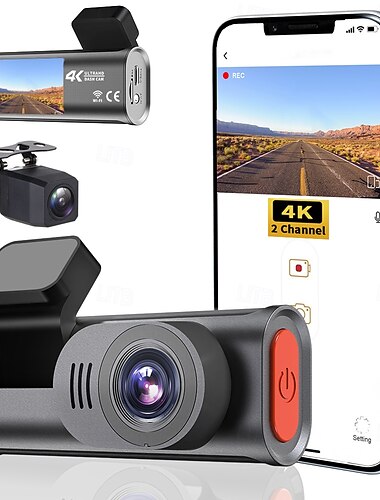  D28 1440P / 2160P 新デザイン / HD / リアカメラ付き 車のDVR １７０度 広角の 2 インチ IPS ダッシュカム ととも​​に WIFI / ナイトビジョン / G-Sensor 4 赤外線LED カーレコーダー