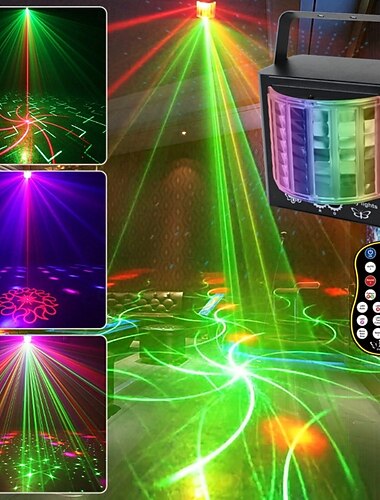  パーティーライト、DJディスコライト、舞台照明、ミニバタフライライト、サウンドアクティベート機能、リモコン付き、パーティー、誕生日、結婚式、クラブ、KTV、カラオケ、バー、ステージ、ライブショー用DJ照明
