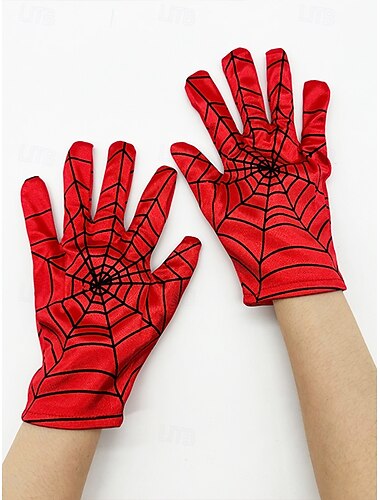 Halloween-spinnenwebhandschoenen voor heren – rekbaar cosplay-kostuumaccessoire voor feesten, rollenspellen en het nachtleven