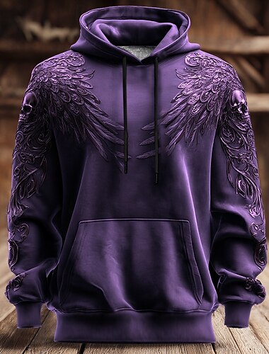  Halloween Per uomo 3D Felpa Punk Esagerato Manica Lunga Girocollo Club Abbigliamento casual alla moda Nero Blu Coulisse 3D Autunno Inverno progettista