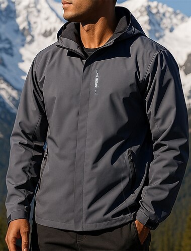 Férfi Softshell dzseki Planinarska jakna Hardshell kabát Külső Vízálló Szélbiztos Túrafelszerelések Túraruházat Tavasz Ősz Zakó Vadászat Mászás Futás Tömör szín Fekete Kristály Sötétkék